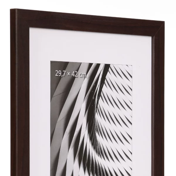 Cadre en bois Katla (MDF) 10x15 cm | wengé | verre synthétique (1 mm)