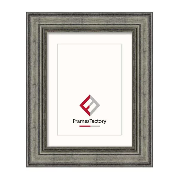 Barock Bilderrahmen Greta 42x59,4 cm (A2) | graphit | Kunstglas (1 mm)