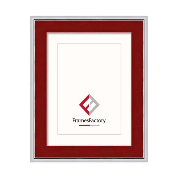 Barock Bilderrahmen Marta 15x20 cm | rot | Kunstglas (1 mm)