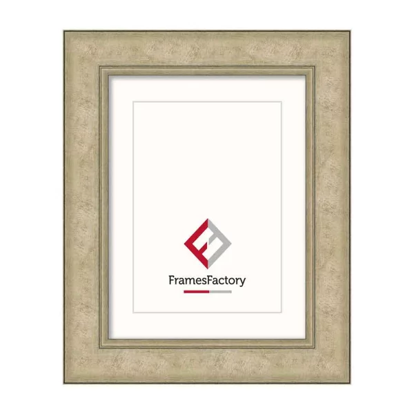 Barock Bilderrahmen Isa 42x59,4 cm (A2) | champagner | Kunstglas (1 mm)