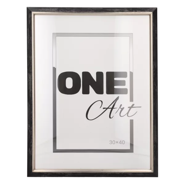 Holz-Bilderrahmen Cecilia 10x15 cm | Grau | Kunstglas (1 mm)