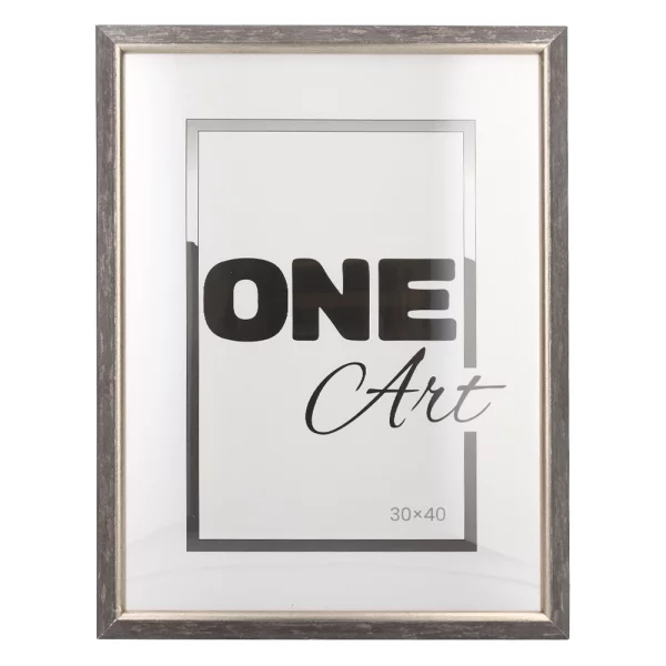 Holz-Bilderrahmen Cecilia 10x15 cm | Hellgrau | Kunstglas (1 mm)