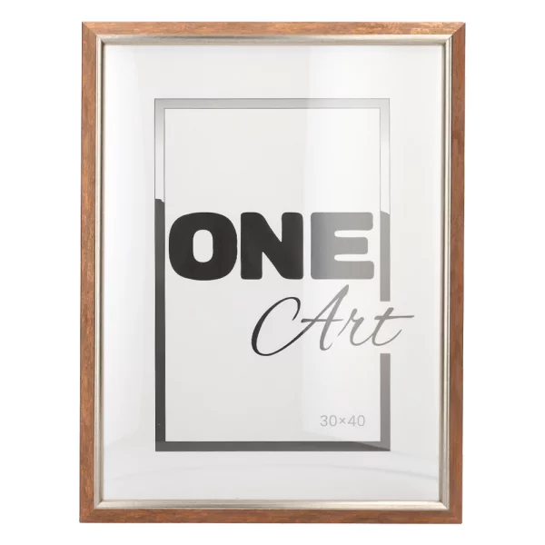 Holz-Bilderrahmen Cecilia 10x15 cm | Orange | Kunstglas (1 mm)