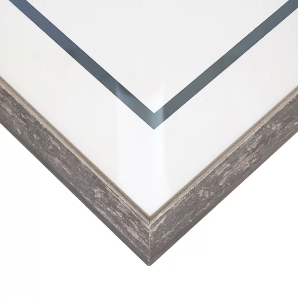 Holz-Bilderrahmen Cecilia 70x100 cm | Hellgrau | Kunstglas (1 mm)