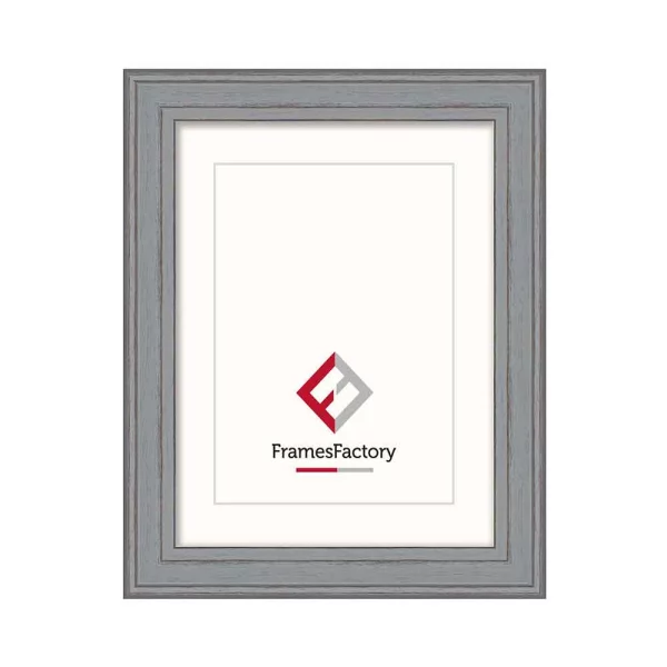 Cadre en bois Eva 60x70 cm | gris cendre | verre synthétique (1 mm)