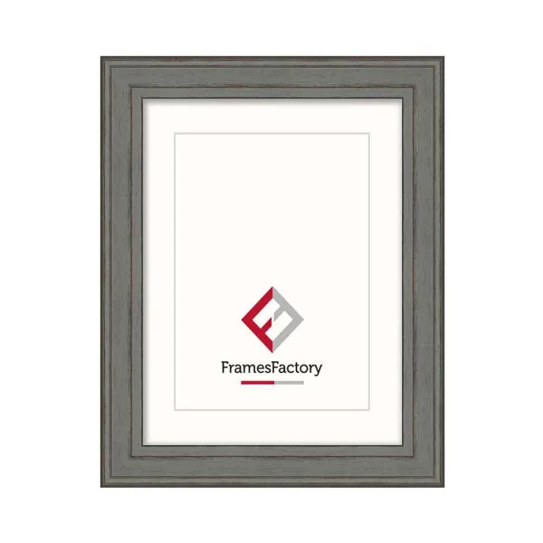 Cadre en bois Eva 60x70 cm | gris | verre synthétique (1 mm)