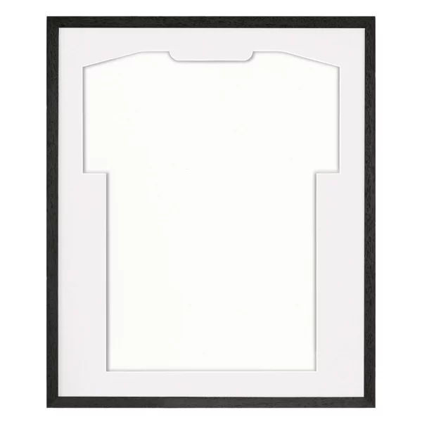 Trikotrahmen Economy Schwarz mit Passepartout 52,5x62,5 cm | Schwarz-Weiß | Kunstglas (1 mm)