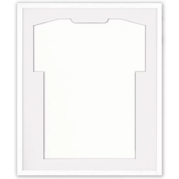 Cadre pour maillots Economy White avec passe-partout 52,5x62,5 cm | blanc-blanc | verre synthétique (1 mm)