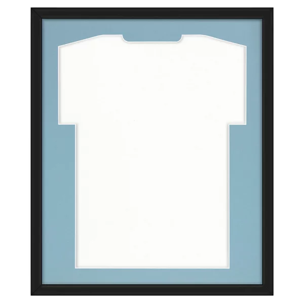 Cadre pour maillots Comfort Black avec passe-partout 53,4x63,4 cm | noir-bleu | verre synthétique (1 mm)