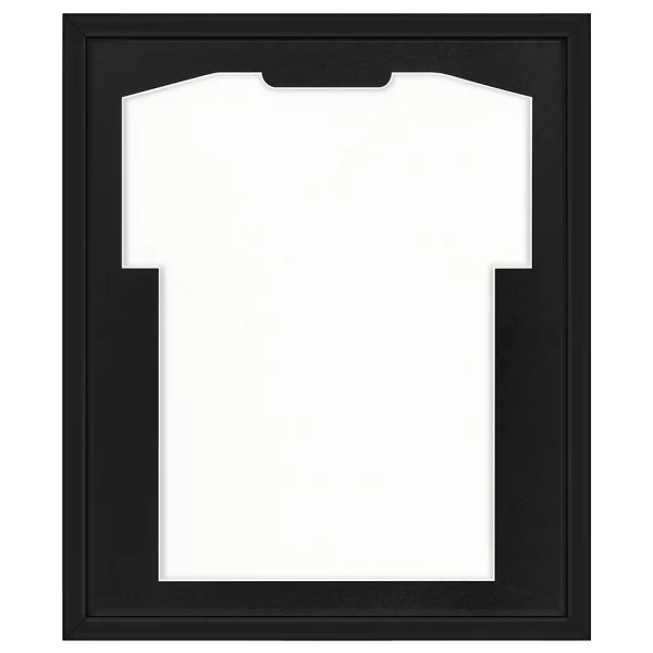 Cadre pour maillots Comfort Black avec passe-partout 53,4x63,4 cm | noir-noir | verre synthétique (1 mm)