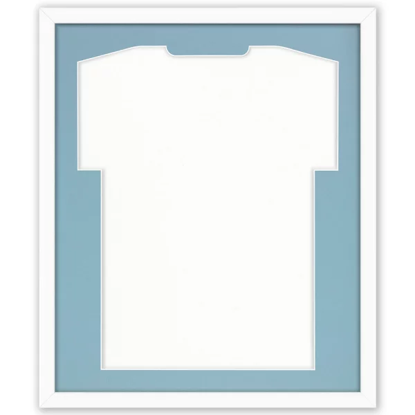 Cadre pour maillots Comfort White avec passe-partout 53,4x63,4 cm | blanc bleuté | verre synthétique (1 mm)
