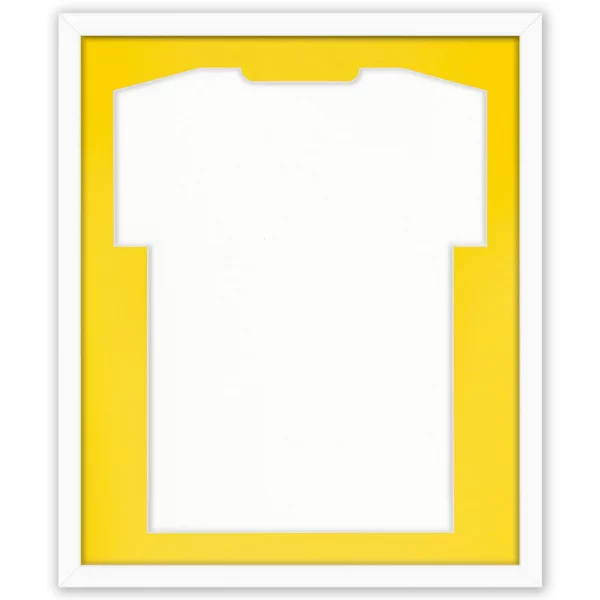 Cadre pour maillots Comfort White avec passe-partout 53,4x63,4 cm | blanc-jaune | verre synthétique (1 mm)