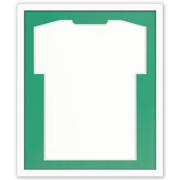 Cadre pour maillots Comfort White avec passe-partout 53,4x63,4 cm | Blanc-vert | verre synthétique (1 mm)