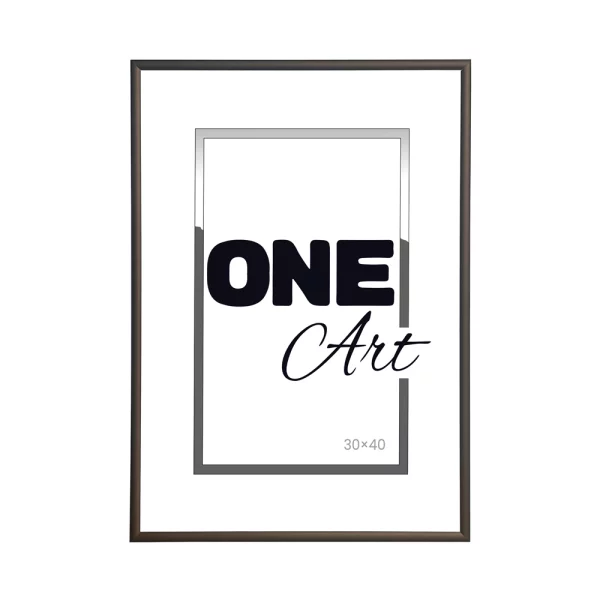 Cadre en aluminium Alicja 10x15 cm | brun mat | verre synthétique (1 mm)