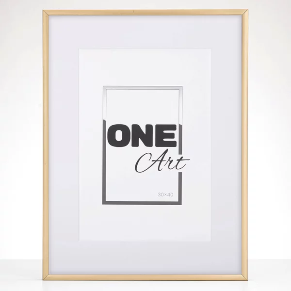 Cadre en aluminium Amelia avec passe-partout 10x15 cm (9x13 cm) | or mat | verre synthétique (1 mm)
