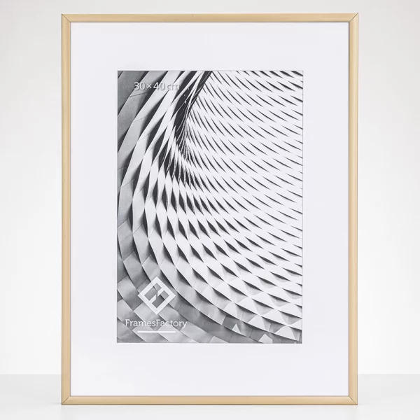 Cadre en aluminium Amelia 10x15 cm | or mat | verre synthétique (1 mm)