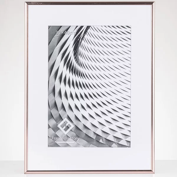 Aluminium lijst Amelia 24x30 cm | Rosegold | kunstglas (1 mm)