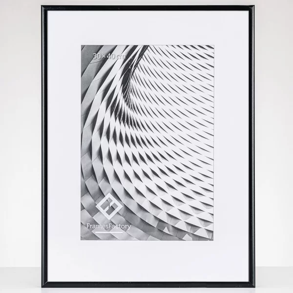 Cadre en aluminium Amelia 10x15 cm | noir mat | verre synthétique (1 mm)