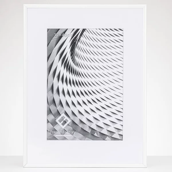 Cadre en aluminium Amelia 10x15 cm | blanc mat | verre synthétique (1 mm)