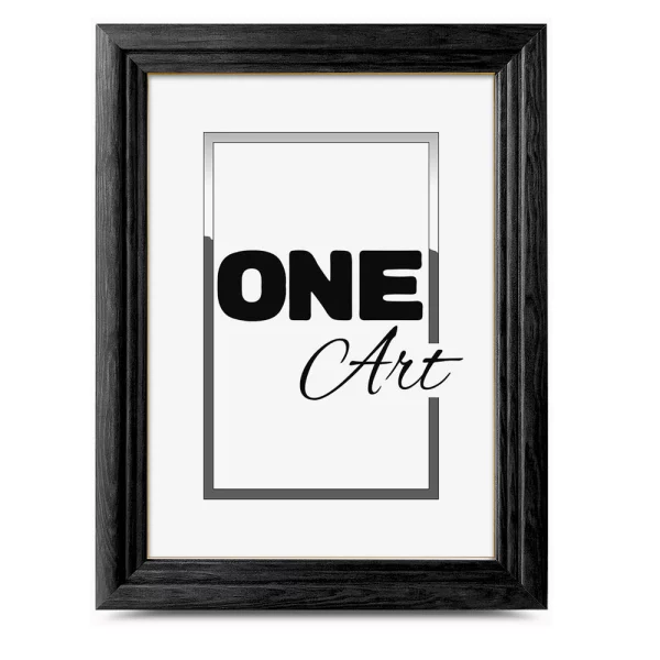Cadre en bois Retro 15x21 cm | noir | verre synthétique (1 mm)