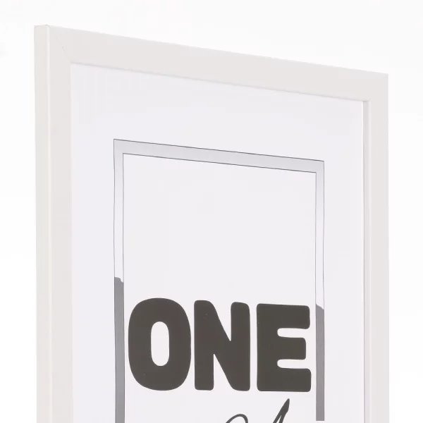 Cadre en bois Taal (MDF) 42x59,4 cm (A2) | blanc | verre synthétique (1 mm)