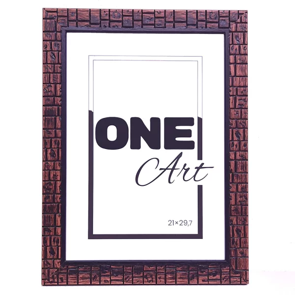 Cadre en bois Wall 21x29,7 cm (A4) | brun | verre synthétique (1 mm)