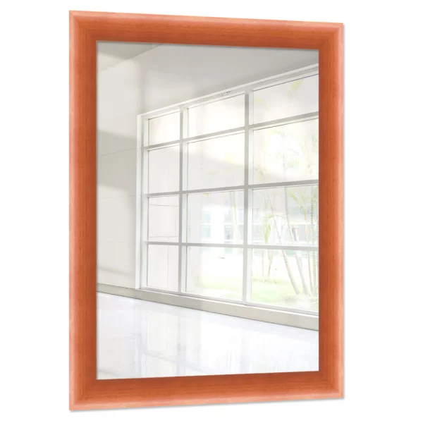 Holz Wandspiegel Krimmler 24x30 cm | Orange, matt | Spiegel (2 mm)