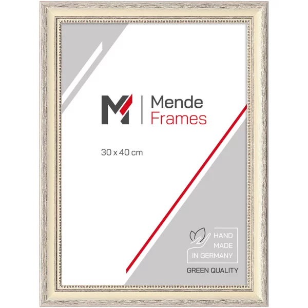 Holz Bilderrahmen Engsle 15x20 cm | Creme | Normalglas (2 mm)