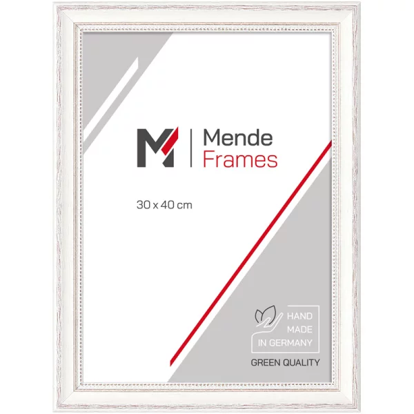 Cadre en bois Engsle sur mesure blanc | verre standard (2 mm)