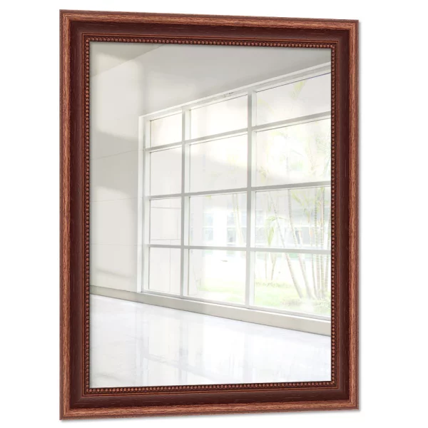 Miroir mural Engsle 20x20 cm | brun | miroir (2 mm)