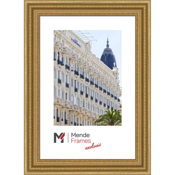 Cadre en bois exclusif Kallatti 20x30 cm | or | verre standard (2 mm)