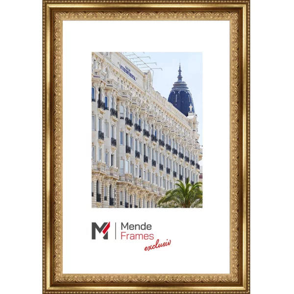 Cadre en bois exclusif Glymur sur mesure or | verre standard (2 mm)