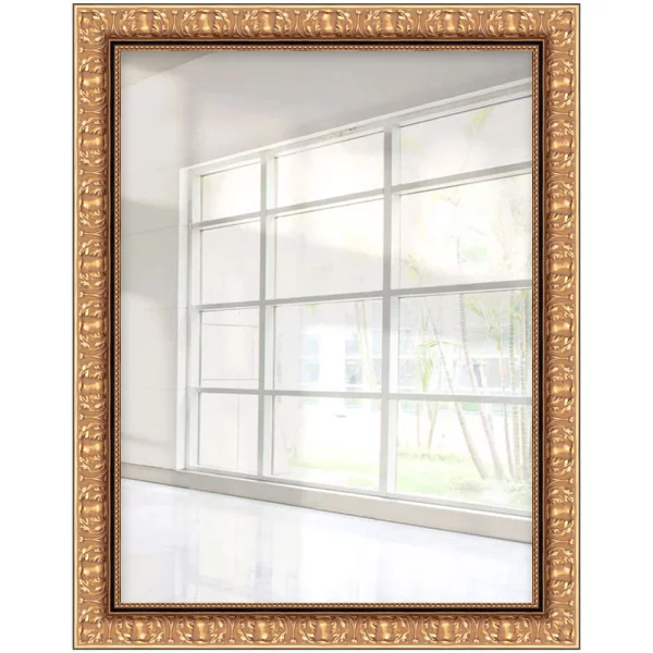 Wandspiegel Macondo - Exklusivrahmen 20x30 cm | Gold, schwarz abgesetzt | Spiegel (2 mm)