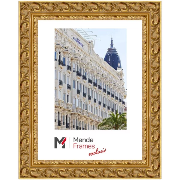 Exklusiver Holz-Bilderrahmen Catema 20x30 cm | Gold | Normalglas (2 mm)