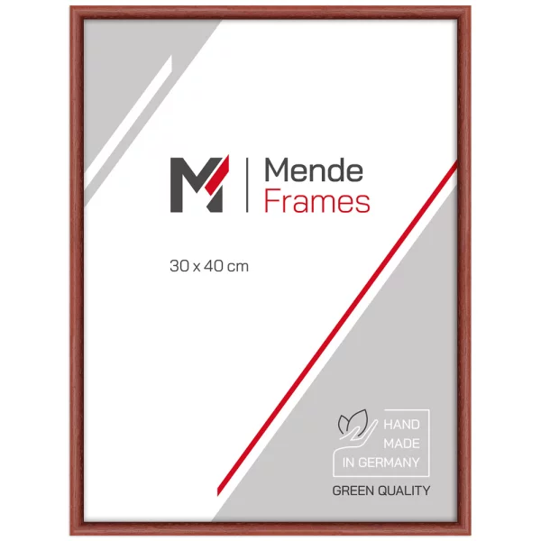 Cadre en bois Lofoi sur mesure acajou | verre antireflet mat (2 mm)