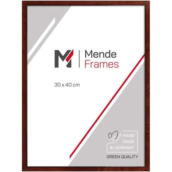 Cadre en bois Magwa sur mesure racine foncée | verre standard (2 mm)