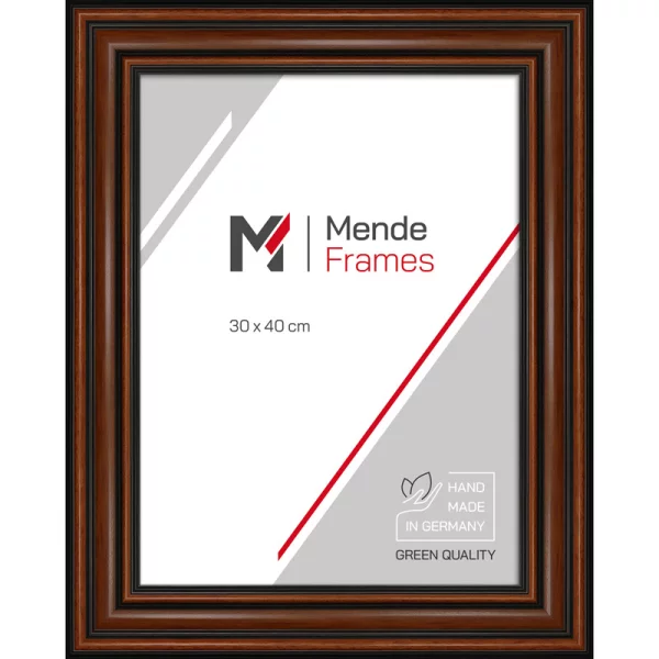 Cadre en bois Gurara sur mesure noyer | verre standard (2 mm)