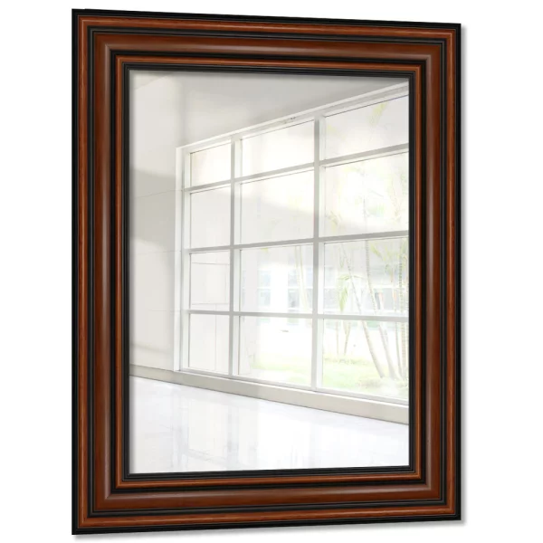 Holz Wandspiegel Gurara 30x45 cm | Nussbaum | Spiegel (2 mm)