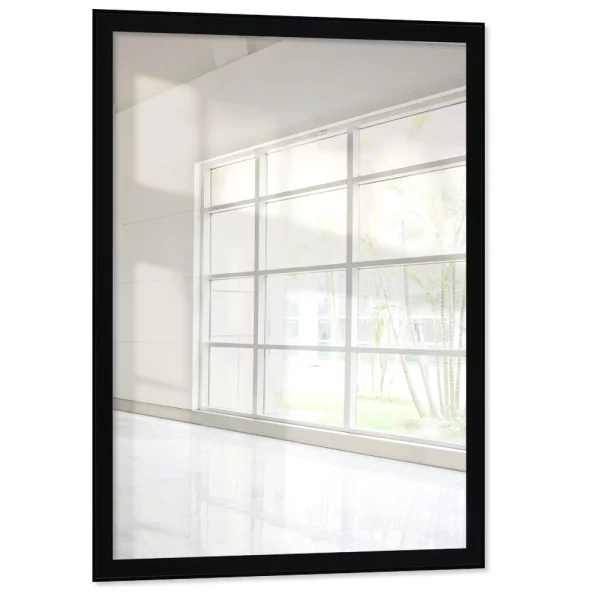 Miroir mural sur mesure Wadi noir | miroir (2 mm)