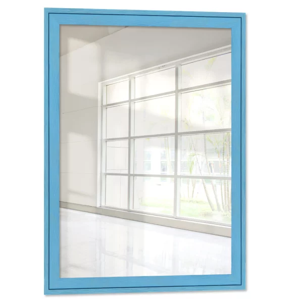 Miroir mural Salamat 10x10 cm | bleu clair veiné | miroir (2 mm)