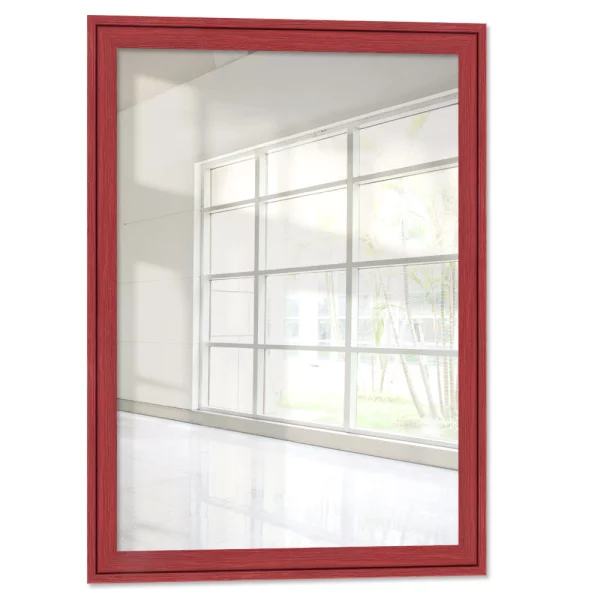Miroir mural Salamat 10x10 cm | rouge, veiné | miroir (2 mm)