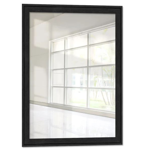 Miroir mural Salamat 10x10 cm | noir, avec veinure | miroir (2 mm)