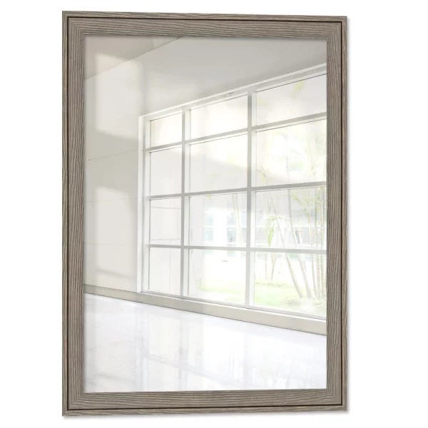 Miroir mural sur mesure Salamat gris, avec veinure | miroir (2 mm)