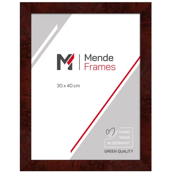 Cadre en bois Tonka sur mesure racine foncée | verre standard (2 mm)