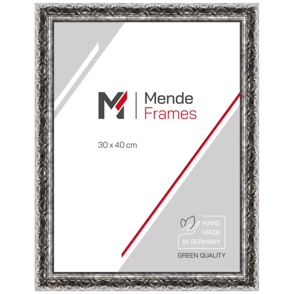 Kunststoff Bilderrahmen Sioma 18x24 cm | Silber | Antireflexglas mattiert (2 mm)