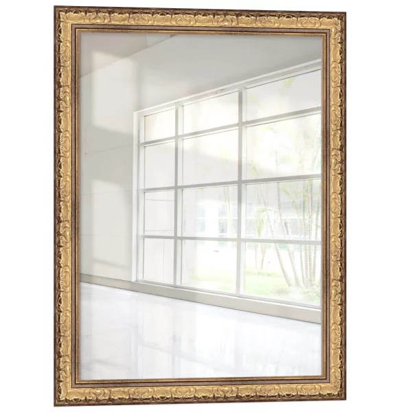 Wandspiegel Sioma aus Kunststoff 30x45 cm | Gold | Spiegel (2 mm)