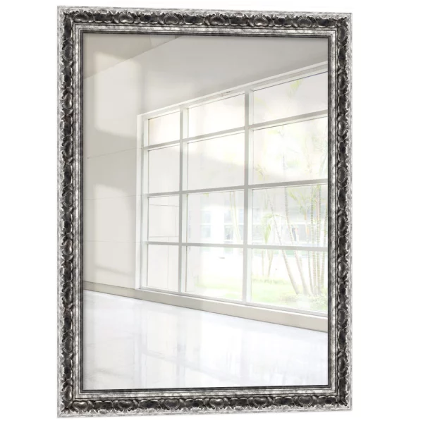 Wandspiegel Sioma aus Kunststoff 30x45 cm | Silber | Spiegel (2 mm)