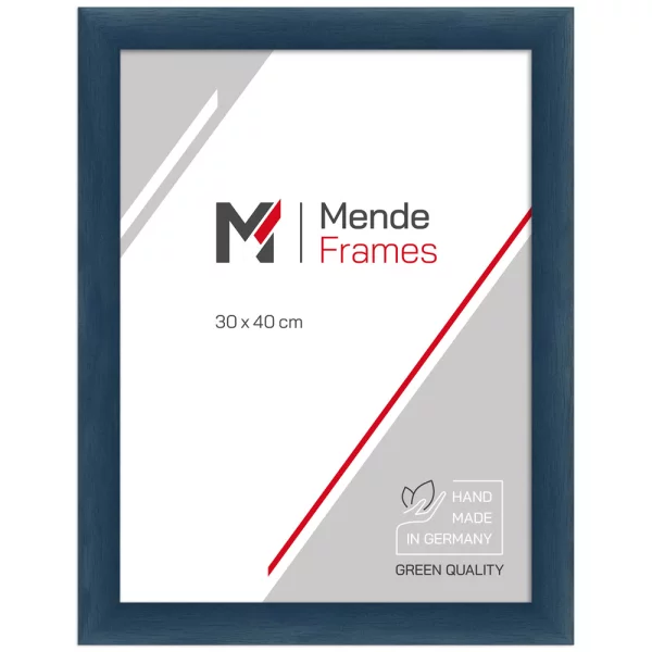 Cadre en bois Galet sur mesure bleu foncé | verre standard (2 mm)