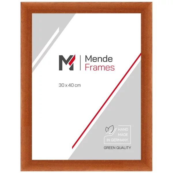 Cadre en bois Galet sur mesure cerisier | verre standard (2 mm)