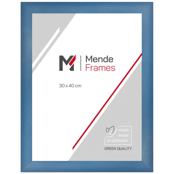 Cadre en bois Galet sur mesure turquoise | verre standard (2 mm)